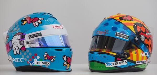 Kaski kierowców Saubera zostaną zlicytowane (fot. twitter @OfficialSF1Team)