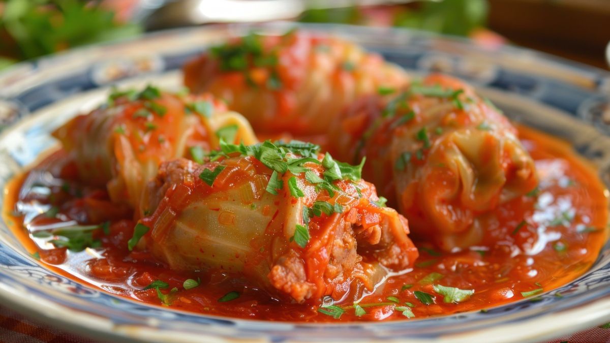 Gołąbki w aromatycznym sosie pomidorowym