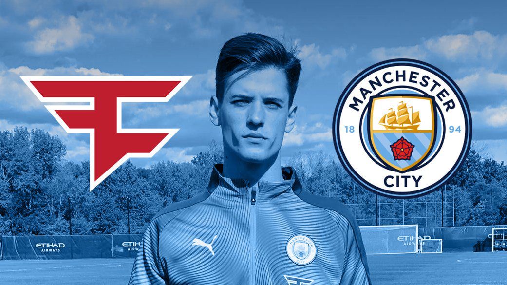 Zdjęcie okładkowe artykułu: Twitter / Manchester City @ManCity / Na zdjęciu: plakat promujący współpracę Man City i FaZe