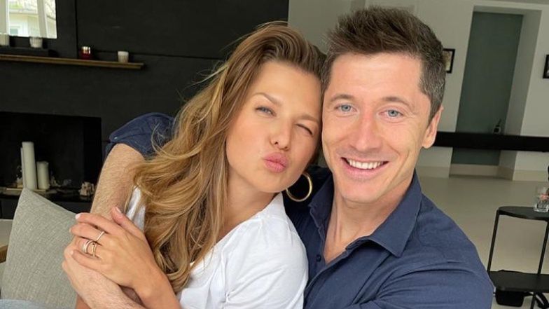 Anna Lewandowska tuli się do męża i pozuje w bikini