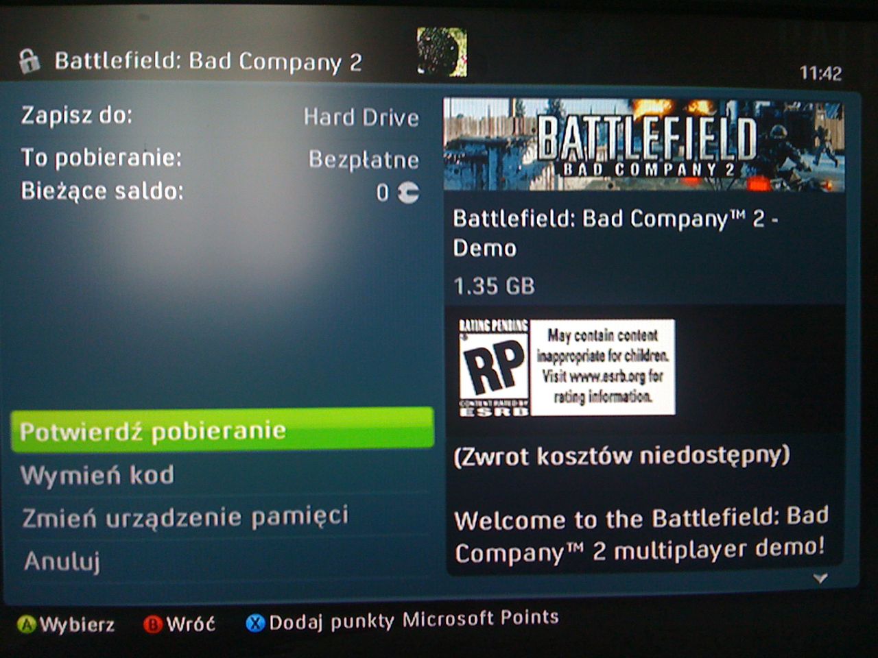 A to niespodzianka - demo Battlefield: Bad Company 2 na Rynku Xbox LIVE