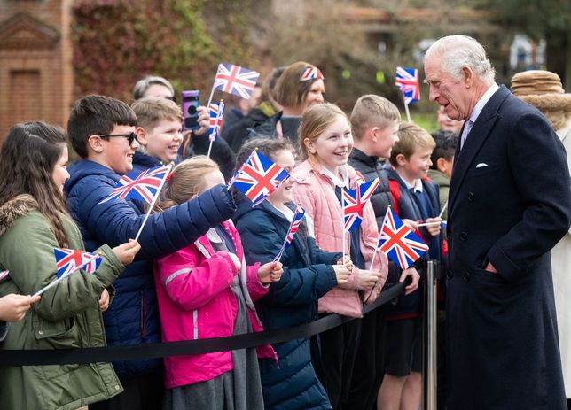 The King And The Queen Consort Visit ColchesterCOLCHESTER, ENGLAND - MARCH 07:  King Charles III and Camilla, Queen Consort arrive at the Colchester Castle on March 07, 2023 in Colchester, England. The King and the Queen Consort are visiting Colchester to mark its recently awarded city status.   (Photo by Samir Hussein/WireImage)Samir Husseinbestof, topix