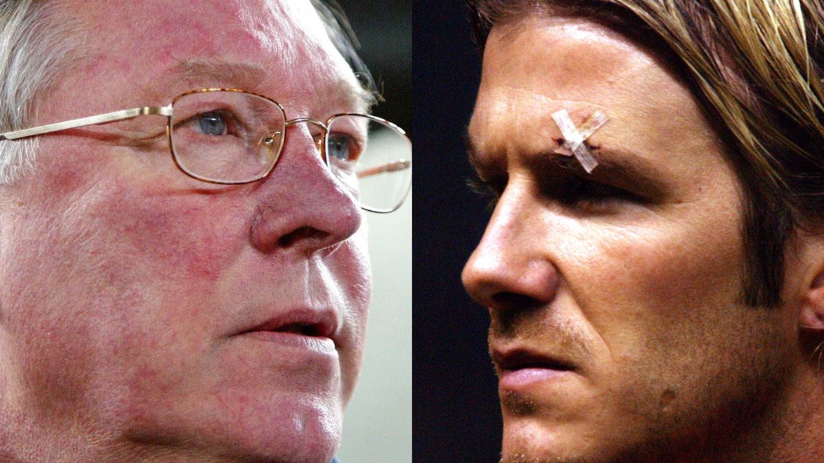 Getty Images / Bongarts/Neal Simpson/EMPICS via Getty Images / Drogi sir Aleksa Fergusona i Davida Beckhama rozeszły się w 2003 roku