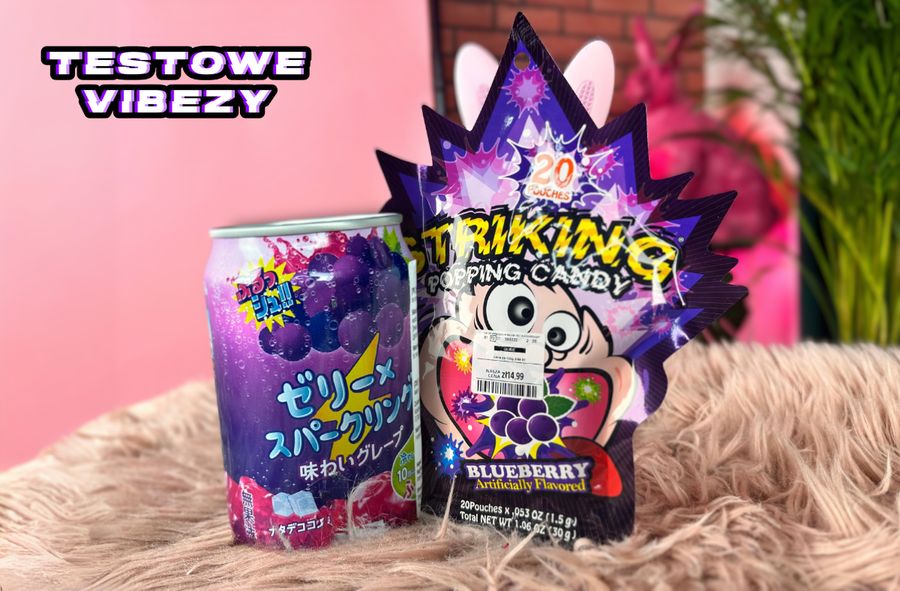 Test przekąsek: Jelly x Sparkling Grape Soda i Striking Popping Candy Blueberry