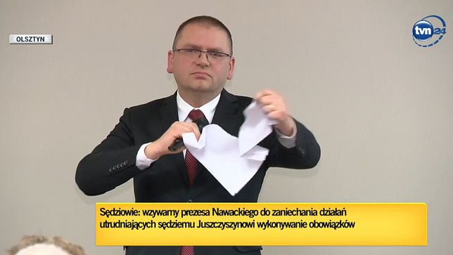 Maciej Nawacki podarł apel ws. Pawła Juszczyszyna. "Jaki kraj, taka Nancy Pelosi"