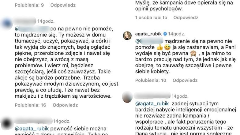 Aleksandra Żebrowska walczy z retuszem w nowej kampanii. Agata Rubik komentuje