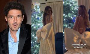 Żaneta Rosińska owinęła się kokardą w prezencie dla Wojewódzkiego (?): "Najlepszy prezent pod choinkę DLA MĘŻA JUŻ TAM JEST"