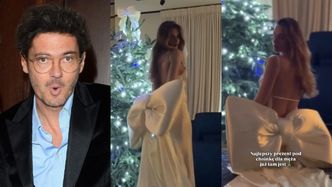 Żaneta Rosińska owinęła się kokardą w prezencie dla Wojewódzkiego (?): "Najlepszy prezent pod choinkę DLA MĘŻA JUŻ TAM JEST"