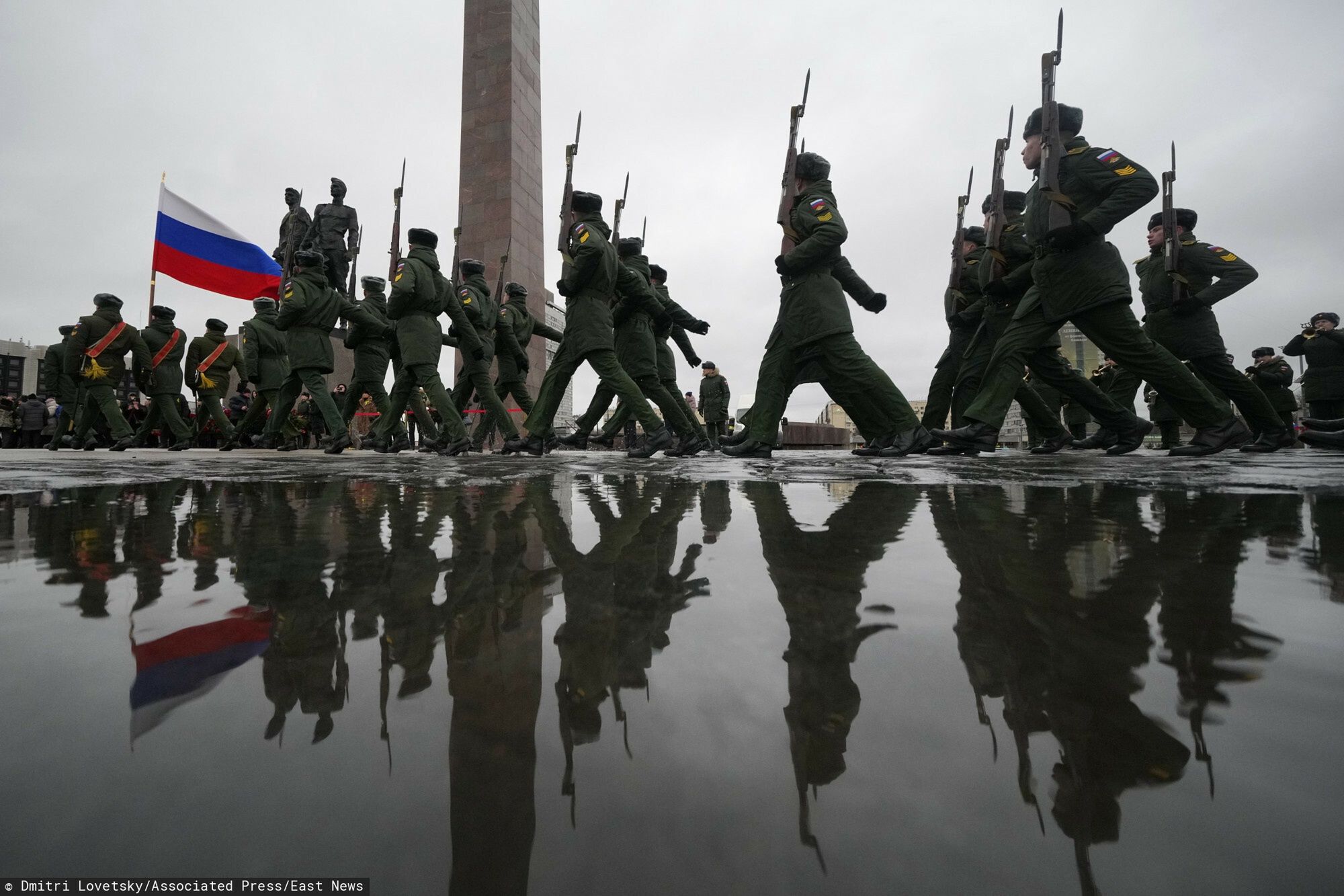 arch54
Russian army soldiers attend an event marking the 80th anniversary of the break of Nazi's siege of Leningrad, (now St. Petersburg) during World War II at the monument of the Heroic Defenders of Leningrad, in St. Petersburg, Russia, Wednesday, Jan. 18, 2023. The Red Army broke the nearly 900-day blockade of the city on January 18, 1943 after fierce fighting. (AP Photo/Dmitri Lovetsky)
Dmitri Lovetsky