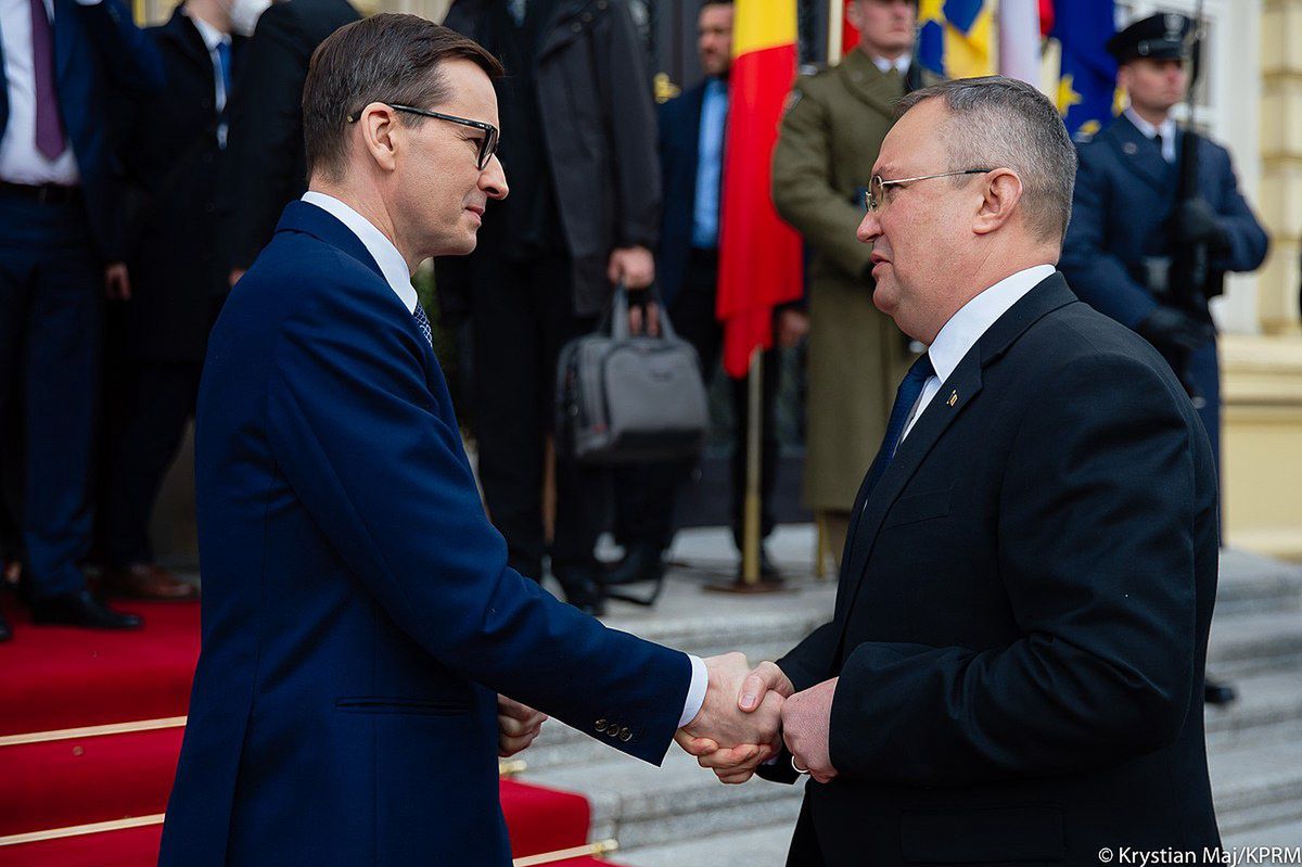  Spotkanie premiera Nicolae Ciuca z Mateuszem Morawieckim w Warszawie