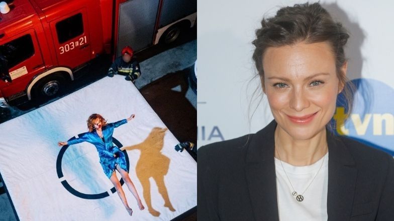 Magdalena Boczarska rzuca się z wysokości na planie nowego serialu