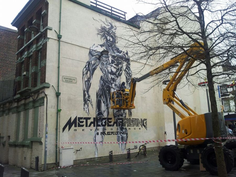 Gdy billboard to za mało. Gigantyczny Raiden na muralu w Liverpoolu