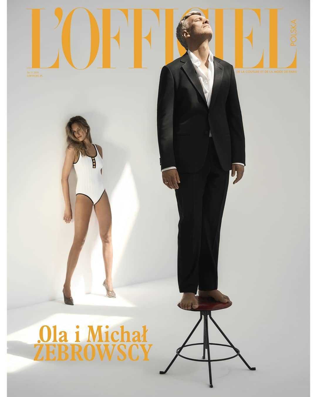 Michał Żebrowski i Aleksandra Żebrowska na okładce L'Officiel Polska