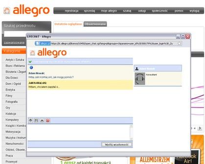 Live Chat z obsługą Allegro