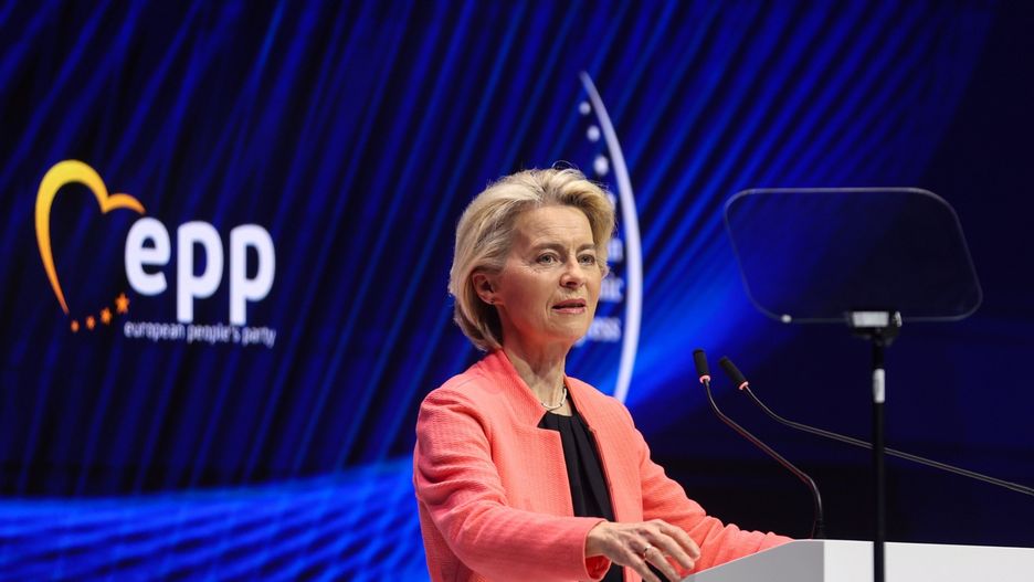 Ursula von der Leyen
Katowice, 07.05.2024. Kandydatka EPL na stanowisko Przewodnicz�cej Komisji Europejskiej Ursula von der Leyen przemawia podczas obrad Europejskiego Kongresu Gospodarczego w Mi�dzynarodowym Centrum Kongresowym w Katowicach, 7 bm. (amb) PAP/Micha� Meissner
Micha� Meissner
biznes, EKG, ekonomia, kongres, MCK w Katowicach, politycuy, polityk, polityka