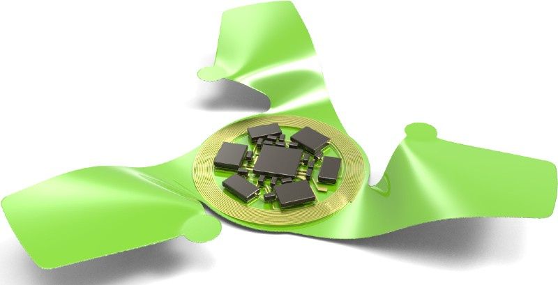 latający mikrochip model 3D