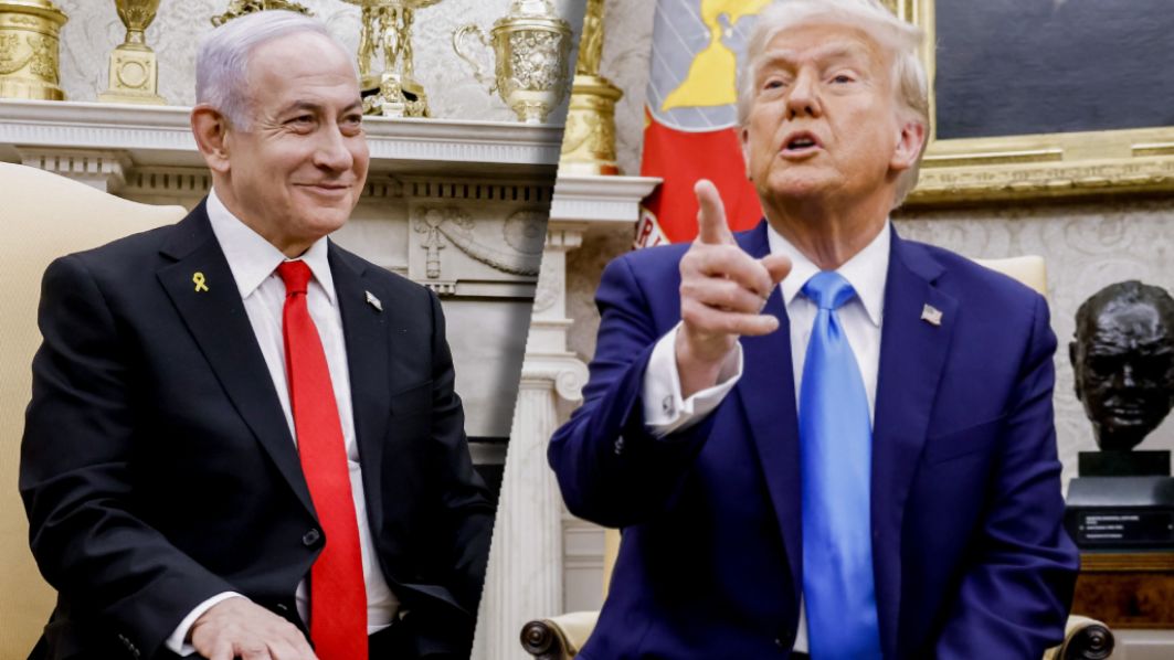 Donald Trump i Benjamin Netanjahu w Białym Domu, luty 2025 r. 