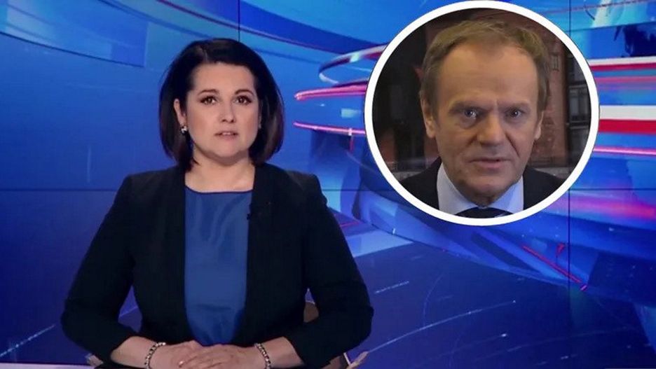 "Wiadomości" TVP często sięgaly po konkretne słowa Donalda Tuska