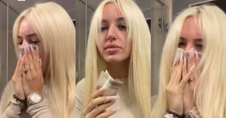 Caroline Derpienski instruuje na Tiktoku, jak się malować i WYCIERA NOS dwustuzłotowym banknotem. Boki zrywać? (WIDEO)