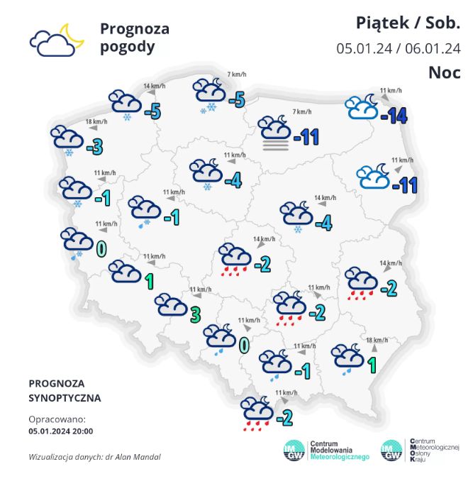 Chłodna noc z piątku na sobotę