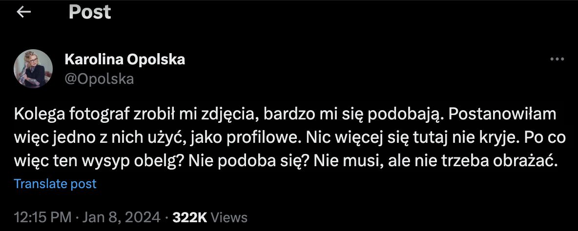 Karolina Opolska odpowiada na złośliwości internautów