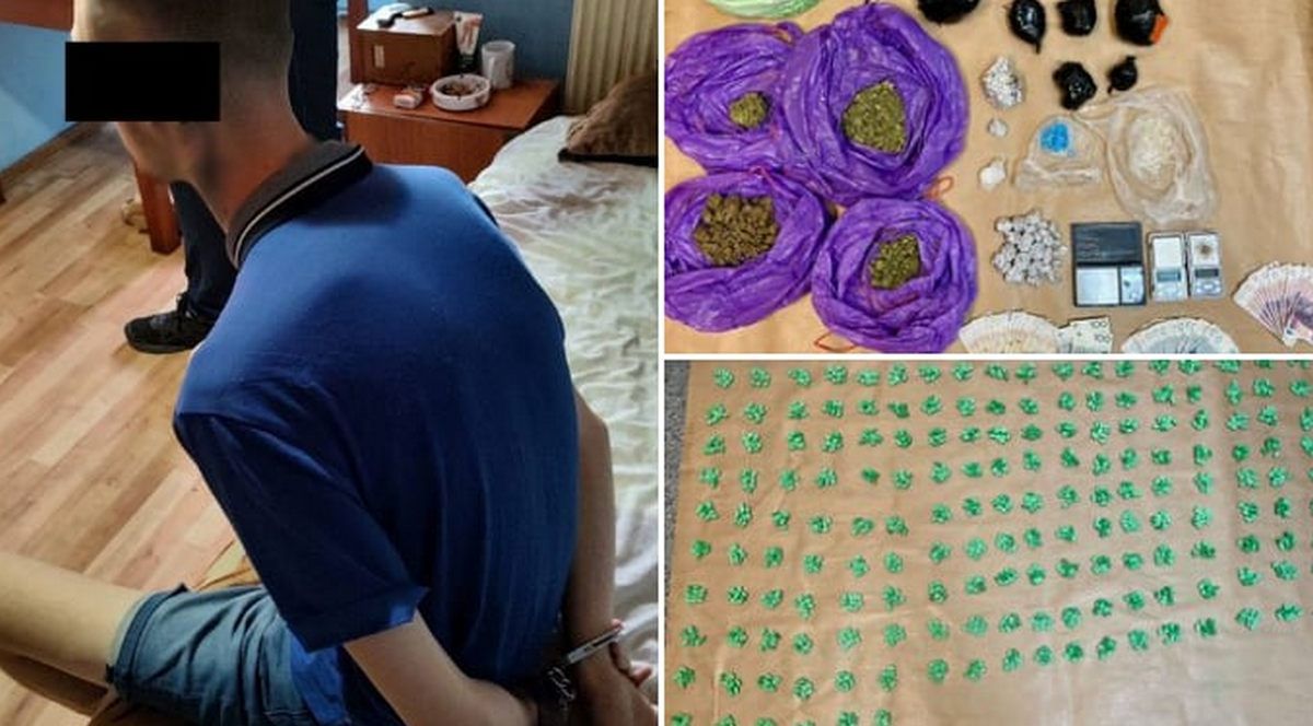 Bydgoszcz: Policjanci zatrzymali pseudokibica z prawie 2,5 kg narkotyków
