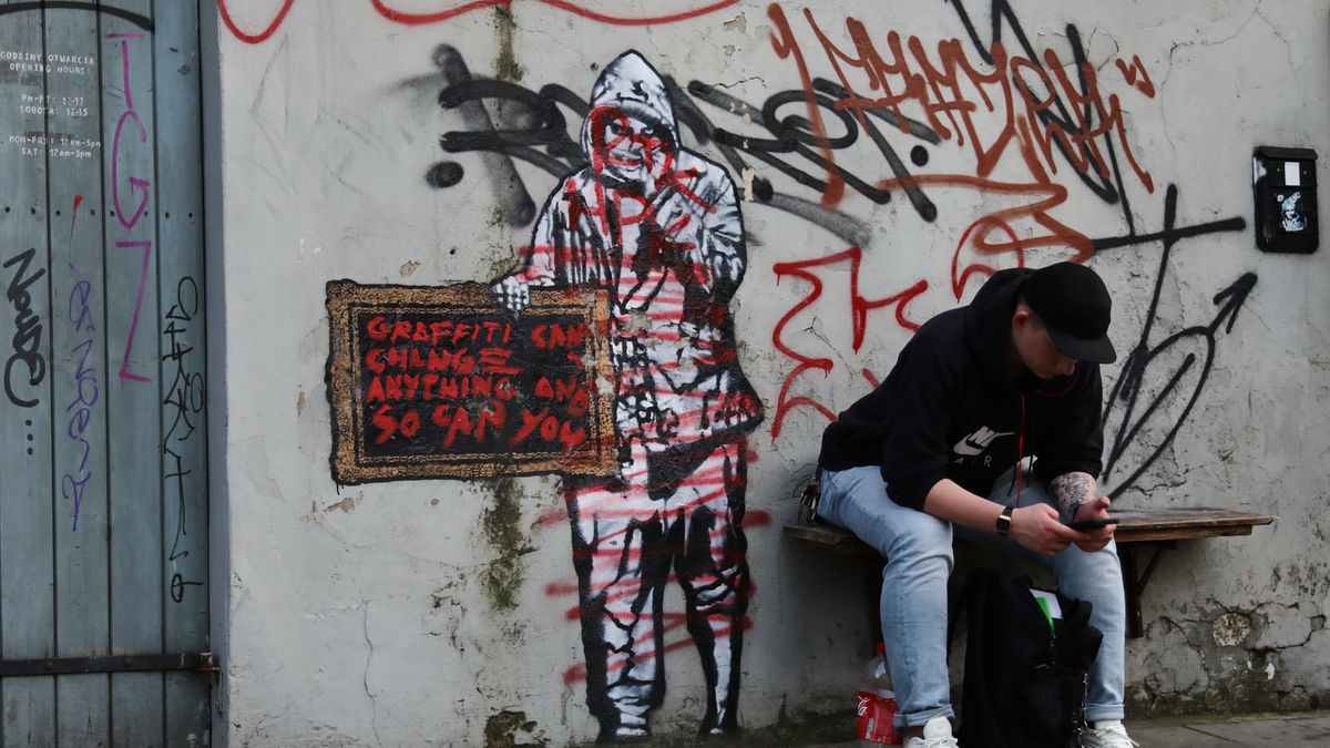 Daily Life In Jewish Quarter In Krakow
A man sits near the graffiti painted on the wall in Kazimierz, historic Jewish quarter, in Krakow, Poland on May 11, 2022. (Photo by Jakub Porzycki/NurPhoto via Getty Images)
NurPhoto
cracow, destination, european, historic, jewish, kazimierz, polish, streetart, tour, traveling, travelling, wall