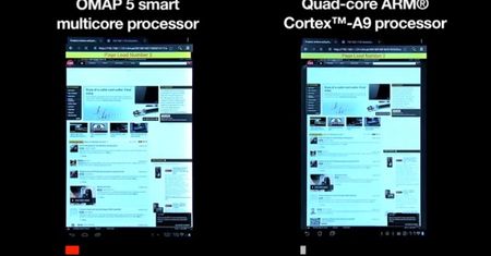 Dwurdzeniowy TI OMAP5 z Cortex-A15 miażdży czterordzeniową Tegrę 3! [wideo]