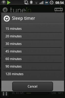 sleep timer