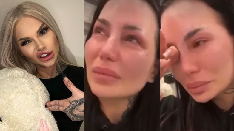 Zaatakowana przez Ewel0nę i jej narzeczonego Ewa Piekut płacze podczas "lajwa"