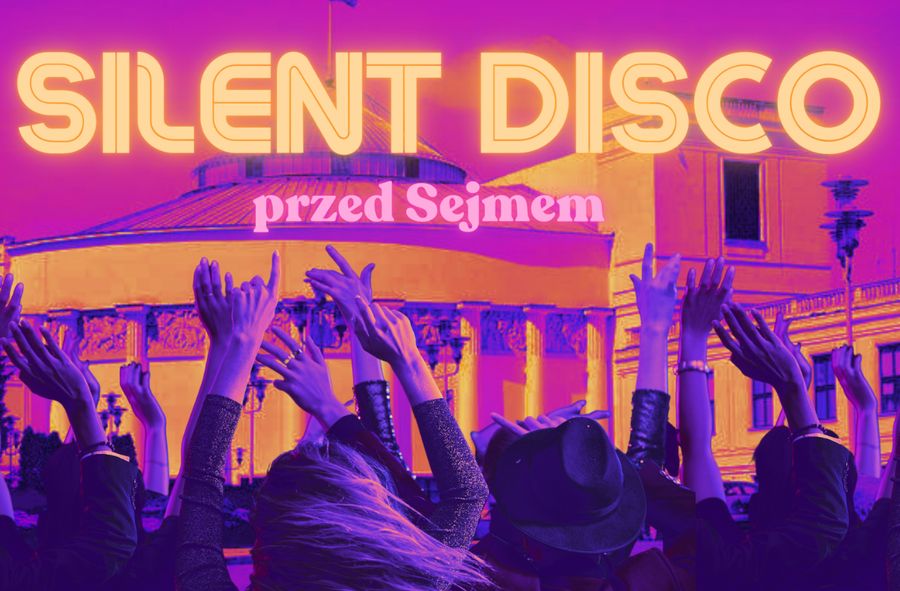 Silent Disco przed Sejmem