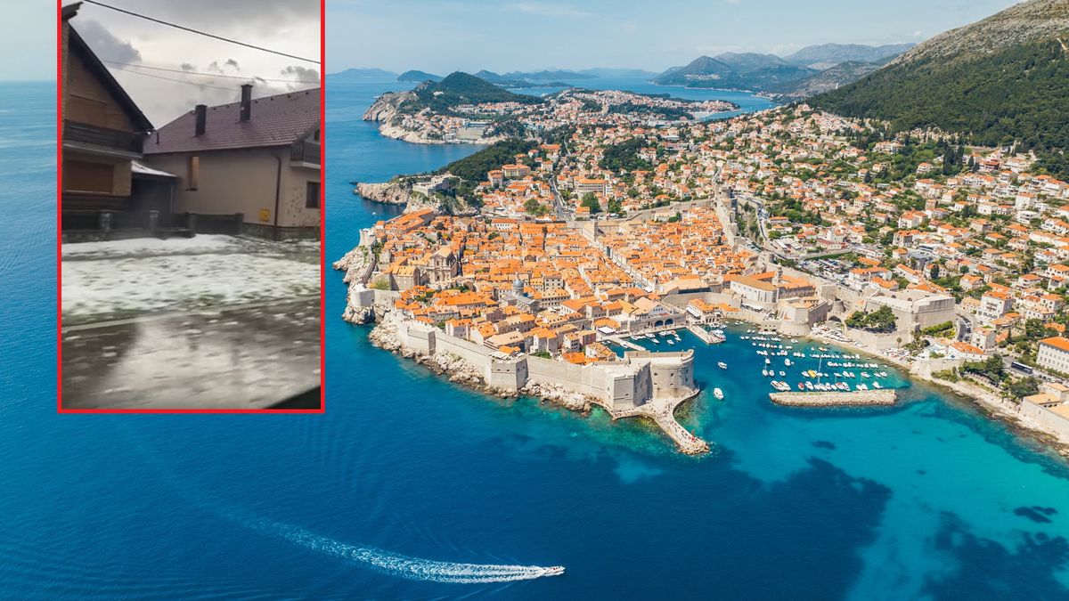 Nagranie z Chorwacji. Zimowe obrazki w szczycie lata