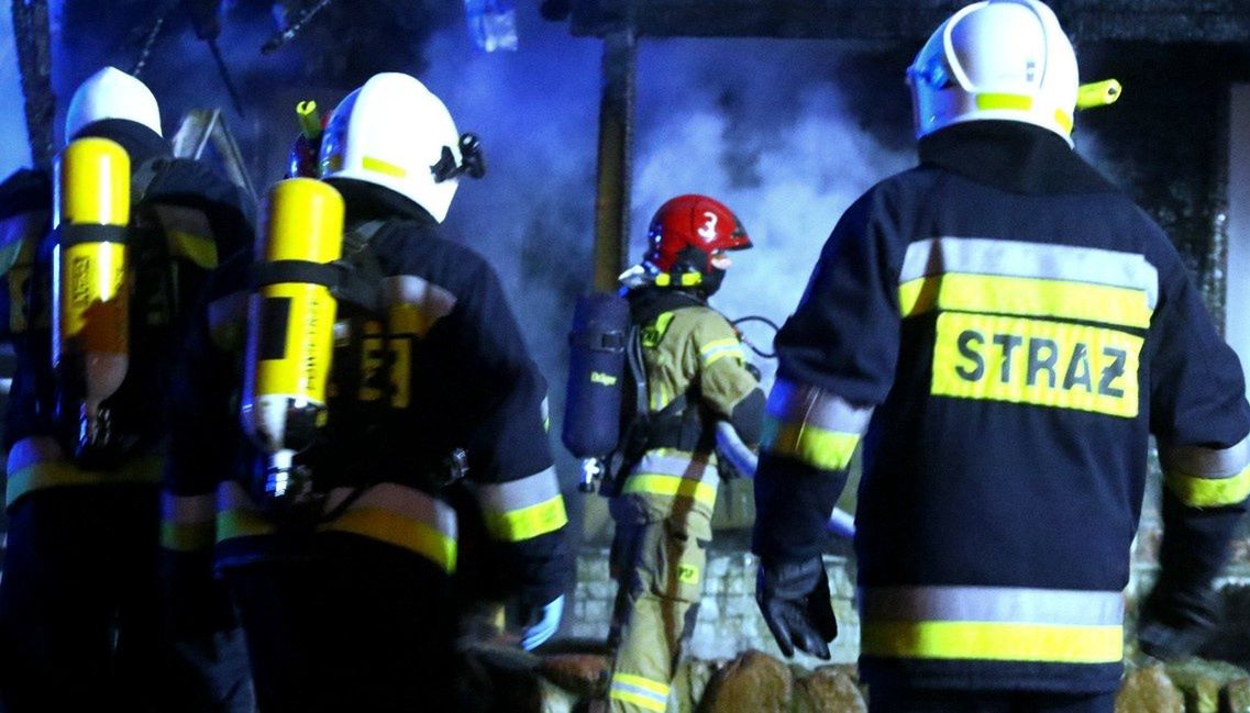 Pożar samochodu na autostradzie A4 koło Krakowa