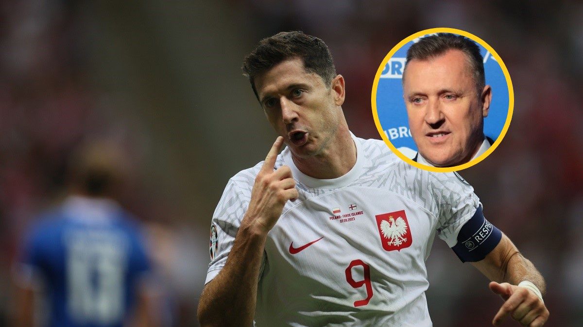 Na zdjęciu: Robert Lewandowski, w kółku Cezary Kulesza