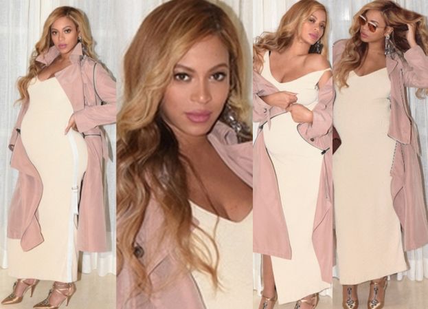Beyonce chwali się ciążowym brzuszkiem i złotymi butami od Gucci (ZDJĘCIA)