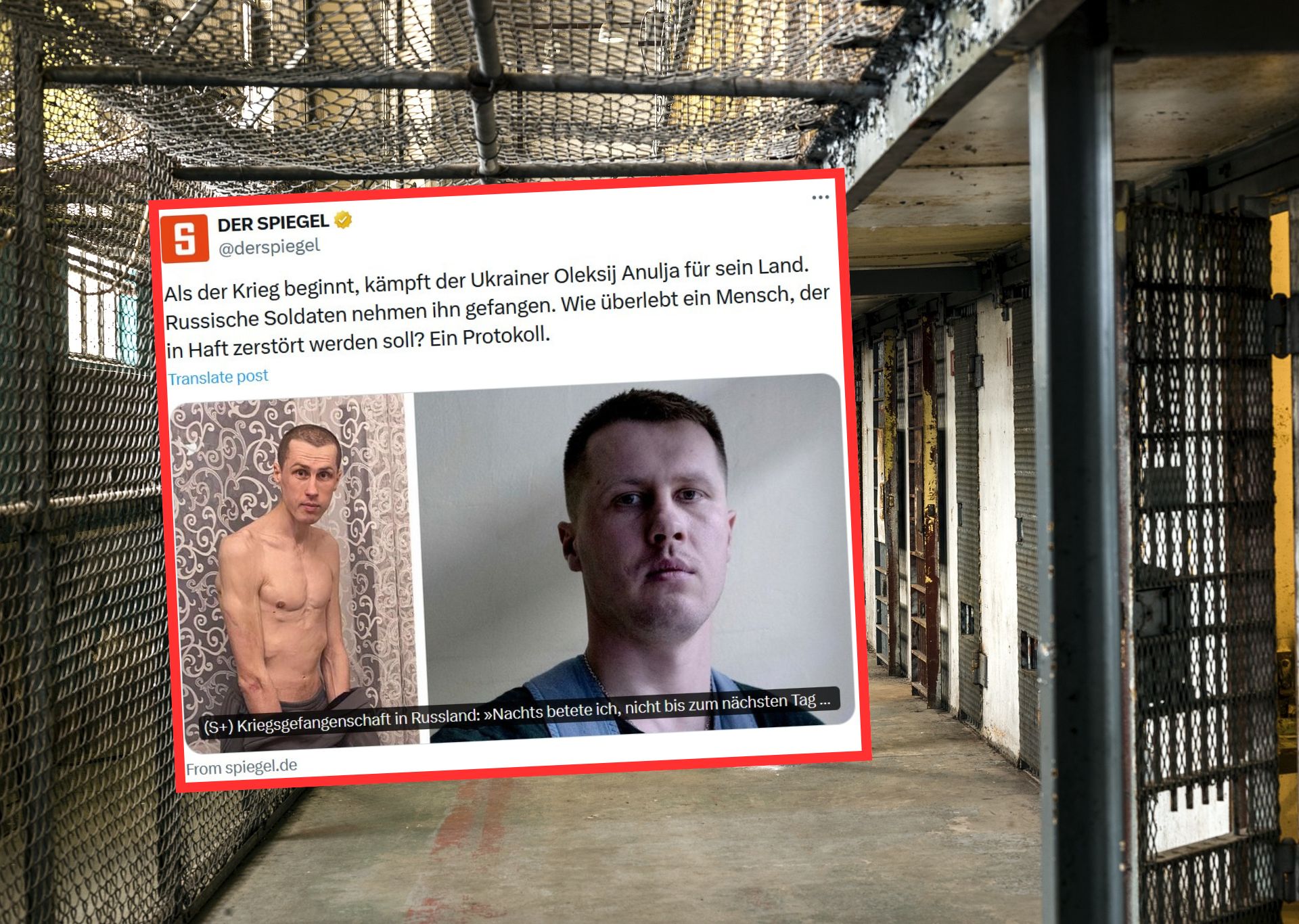 Spędził w rosyjskim więzieniu 10 miesięcy. Gdy wyszedł na wolność, bliscy go nie poznali