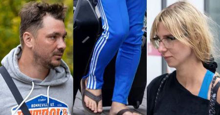 Przyłapano Daniela Martyniuka i Faustynę z nietęgimi minami po powrocie z Bali. Syn Zenka nie zamierza rezygnować z klapków? (ZDJĘCIA)