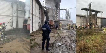 Gm. Ostróda: Paliła się kukurydza w suszarni w Wyżnicach