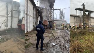 Gm. Ostróda: Paliła się kukurydza w suszarni w Wyżnicach