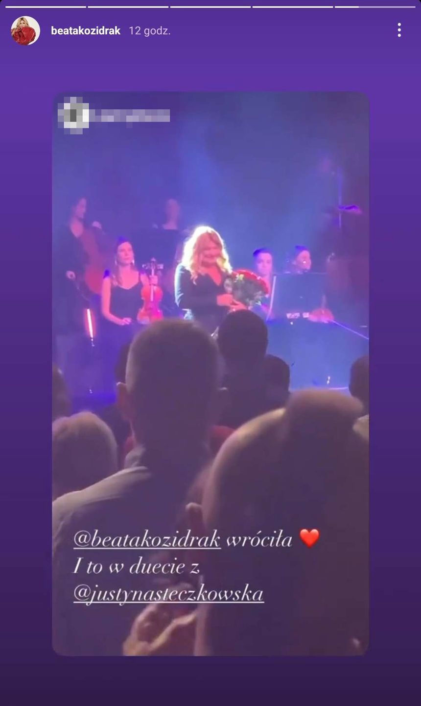 Beata Kozidrak wróciła na scenę u boku Justyny Steczkowskiej 