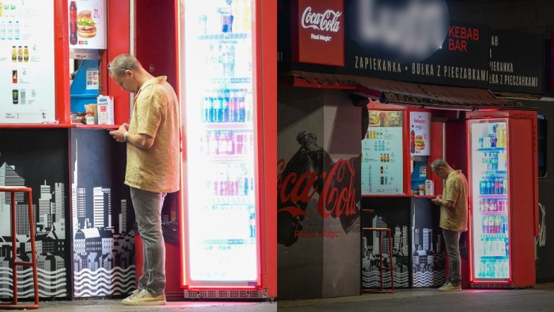 Marcin Hakiel szaleje na imprezie i kupuje zapiekankę