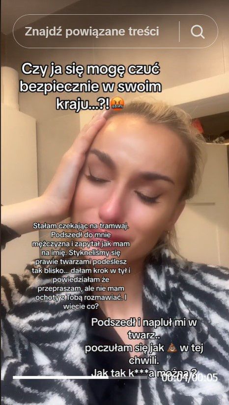 Olga Król zalewa się łzami 