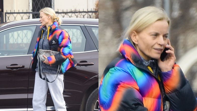 Naturalna Małgorzata Foremniak na mieście