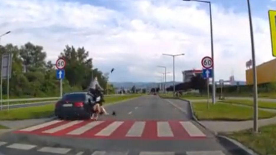 Moment wypadku uwieczniła kamera