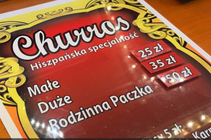 Cennik za hiszpańskie churrosy