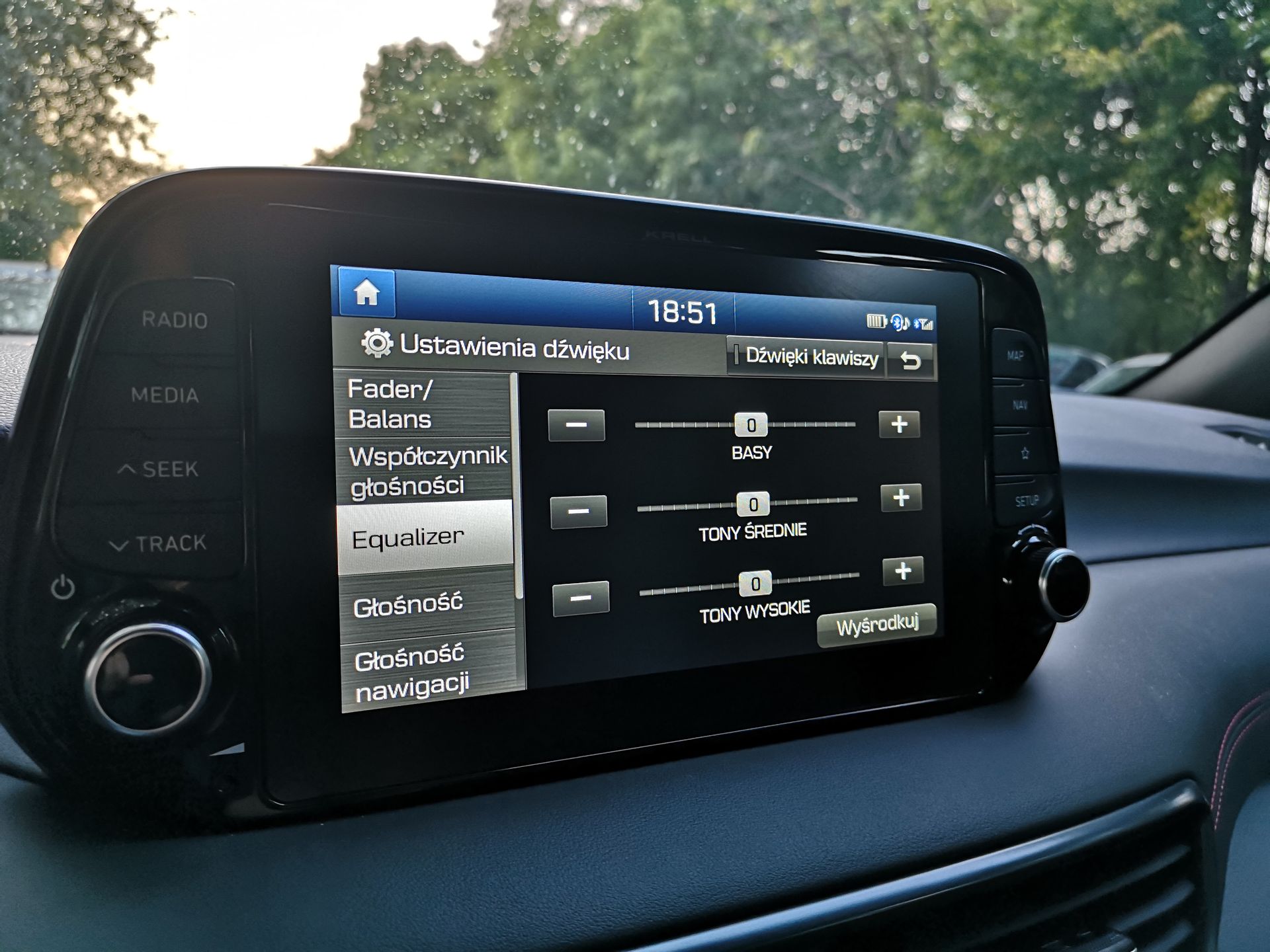 Hyundai Tucson N-Line: System nagłośnienia Krell 7