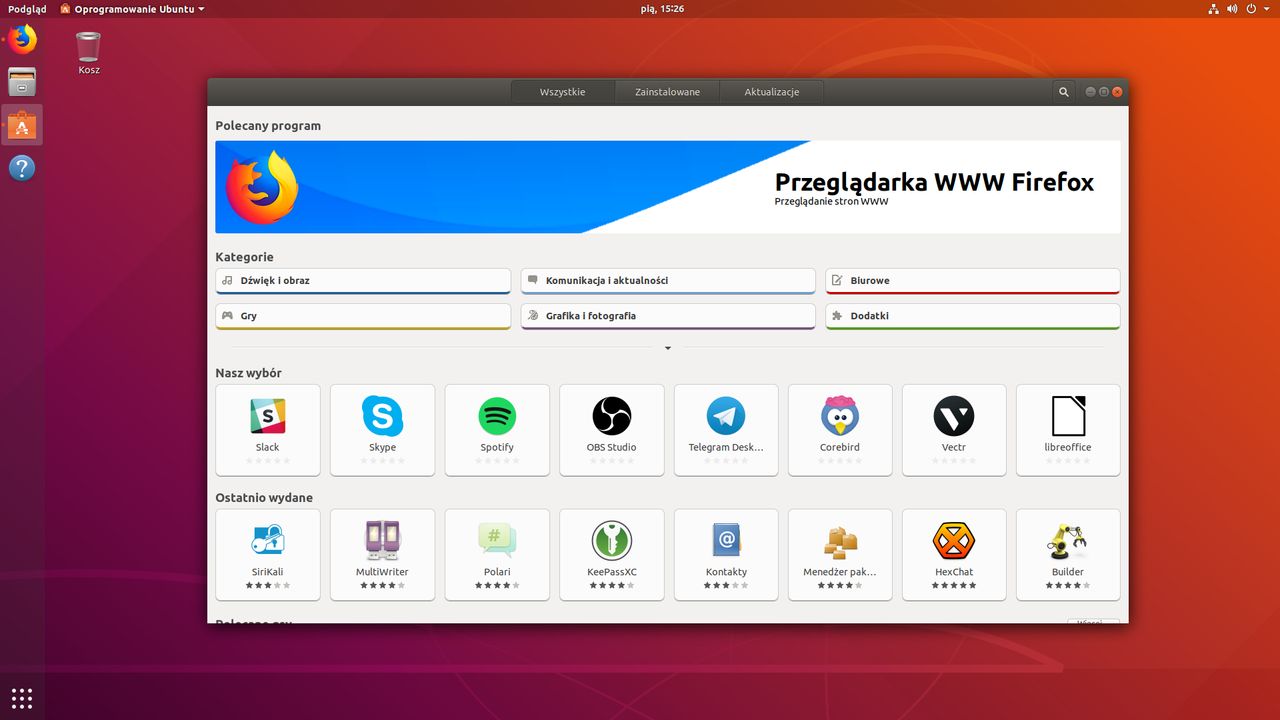 W razie czego wszystko pod ręką w sklepie Ubuntu