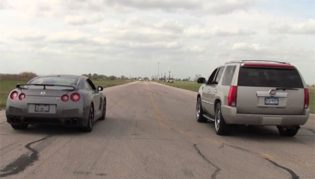 Nissan GT-R vs. Cadillac Escalade - bez szans? [wideo]