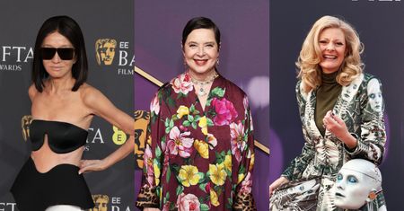 Modowe koszmarki na gali BAFTA: podwójne okulary Very Wang, kwiecisty szlafrok, suknia z trupimi robotami...