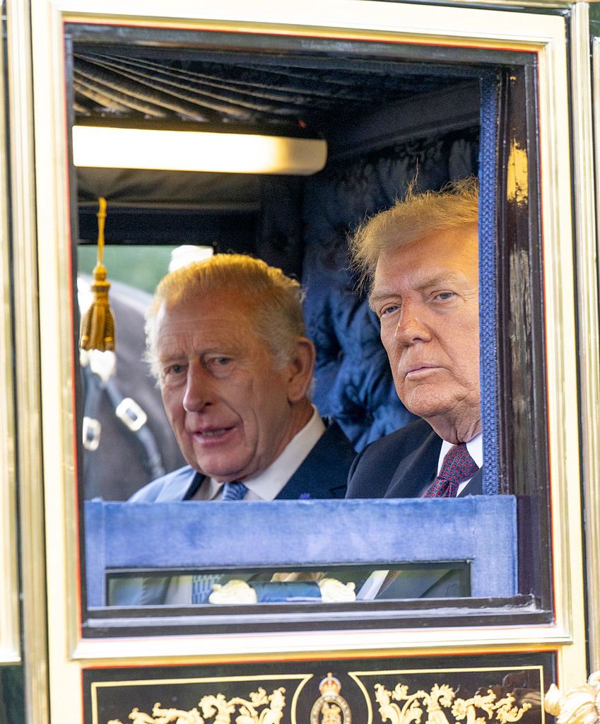 Król Karol III i Donald Trump